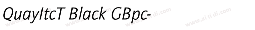 QuayItcT Black GBpc字体转换